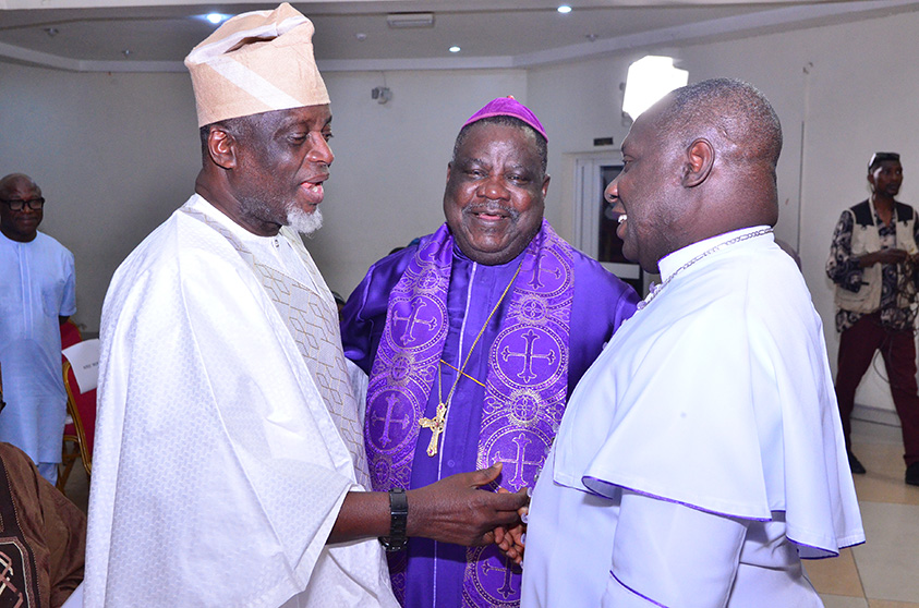 Prof. Is-haq Oloyede, CON, Arch Bishop Johnpraise Daniel, and CAN President His Eminence Arch Bishop Daniel Okoh