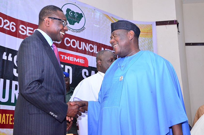 Sen. George Akume and EFCC Chairman Mr. Olanipekun Ola Olukoyede